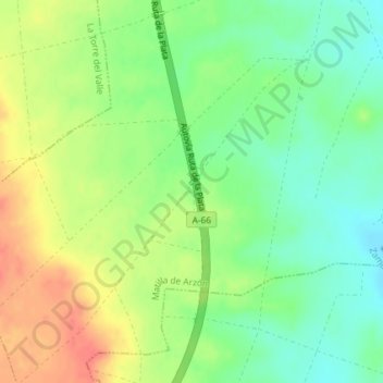 Топографическая карта Hombre Muerto, высота, рельеф