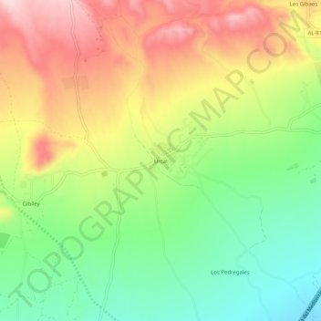 Топографическая карта Úrcal, высота, рельеф