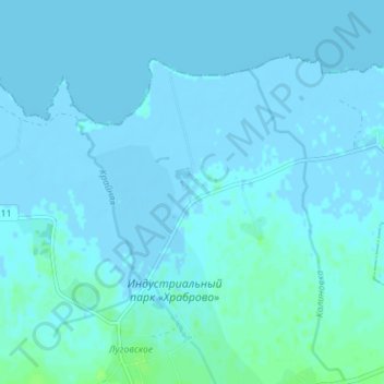 Топографическая карта Новосельское, высота, рельеф