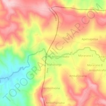 Топографическая карта Ambatobe, высота, рельеф