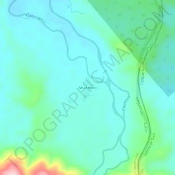 Топографическая карта Montetoni, высота, рельеф