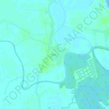 Топографическая карта Kadur, высота, рельеф