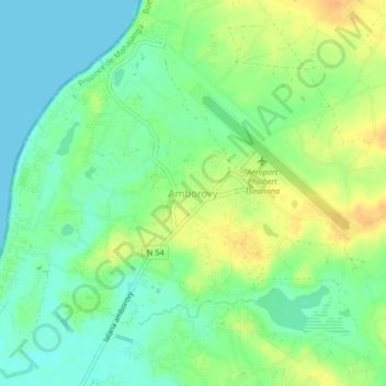 Топографическая карта Amborovy, высота, рельеф