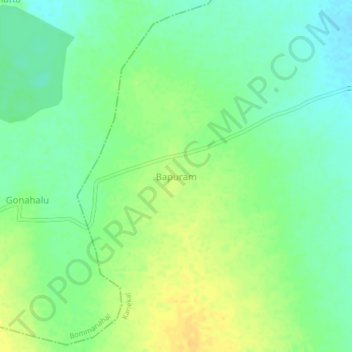 Топографическая карта Bapuram, высота, рельеф