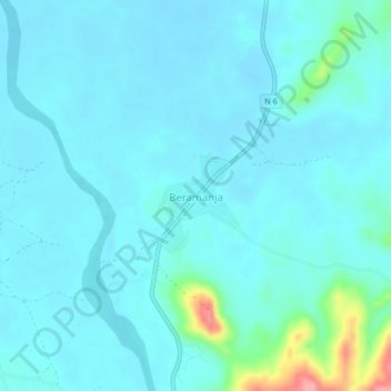 Топографическая карта Beramanja, высота, рельеф
