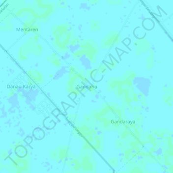 Топографическая карта Gandaria, высота, рельеф