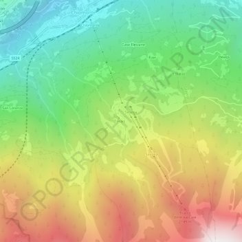 Топографическая карта Frais, высота, рельеф