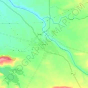Топографическая карта Kawant, высота, рельеф