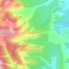 Топографическая карта Вид на с. Алтайское, по пути к г. Проходной, высота, рельеф
