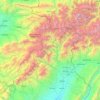 Топографическая карта Узунский район, высота, рельеф