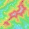 Топографическая карта 大尾山, высота, рельеф