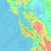 Топографическая карта Silicon Valley, высота, рельеф