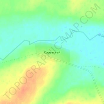 Топографическая карта Каратогай, высота, рельеф