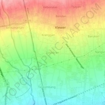 Топографическая карта Solodiran, высота, рельеф