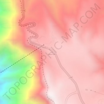 Топографическая карта Mt. Souda, высота, рельеф