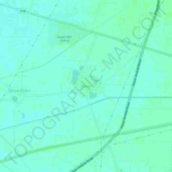 Топографическая карта Narar, высота, рельеф