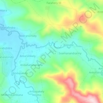 Топографическая карта Bongatsara, высота, рельеф