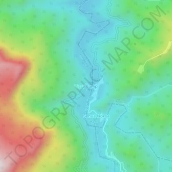 Топографическая карта Tissa Camp, высота, рельеф