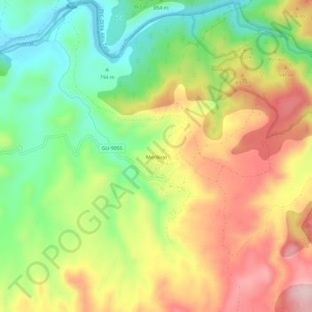 Топографическая карта Morillejo, высота, рельеф