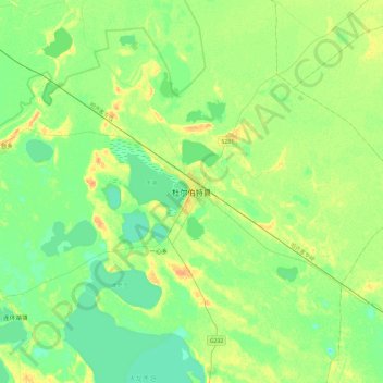 Топографическая карта 杜尔伯特县, высота, рельеф