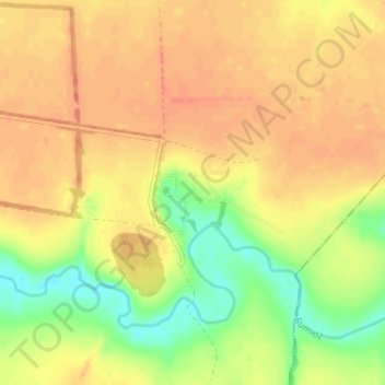 Топографическая карта Ахматово, высота, рельеф