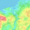 Топографическая карта Rostock, высота, рельеф