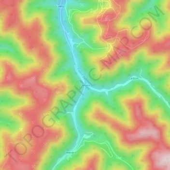 Топографическая карта Decota, высота, рельеф