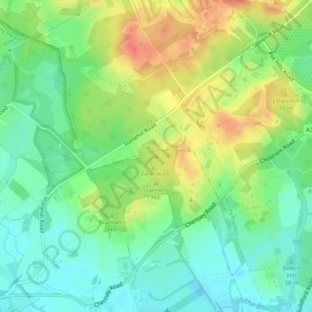 Топографическая карта Stonehill, высота, рельеф
