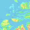 Топографическая карта Олесунн, высота, рельеф