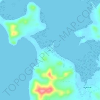 Топографическая карта Galoc, высота, рельеф