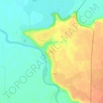 Топографическая карта Rohani, высота, рельеф