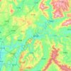 Топографическая карта 宣汉县, высота, рельеф