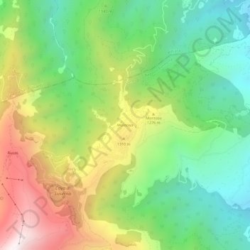 Топографическая карта Montoso, высота, рельеф