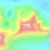 Топографическая карта Приозерная, высота, рельеф