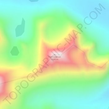 Топографическая карта Приозерная, высота, рельеф