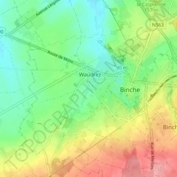 Топографическая карта Berceau, высота, рельеф