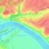 Топографическая карта Касимов, река Ока, высота, рельеф