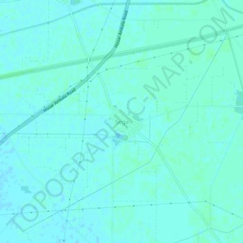 Топографическая карта Sega, высота, рельеф