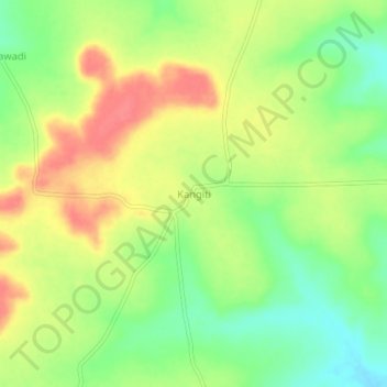 Топографическая карта Kangiti, высота, рельеф