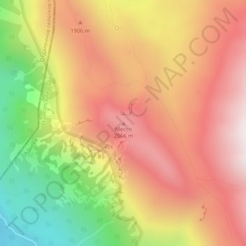 Топографическая карта Мессо, высота, рельеф