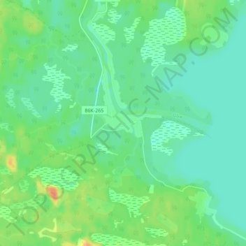 Топографическая карта Соддер, высота, рельеф