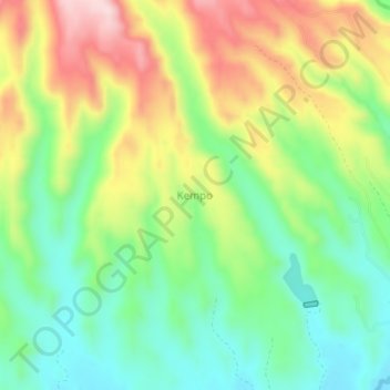 Топографическая карта Kempo, высота, рельеф