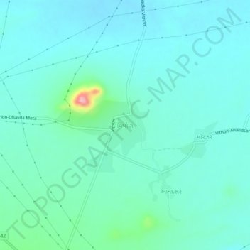 Топографическая карта Vithon, высота, рельеф