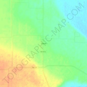 Топографическая карта Charlie, высота, рельеф
