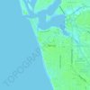 Топографическая карта Venice Beach, высота, рельеф