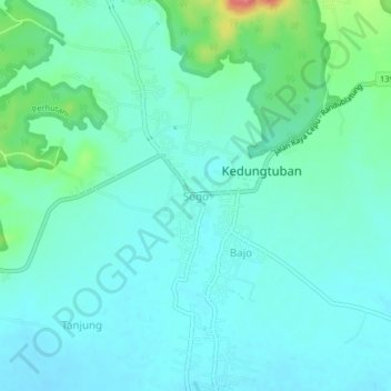 Топографическая карта Sogo, высота, рельеф
