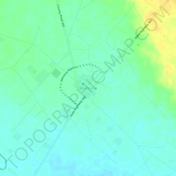 Топографическая карта Mentone, высота, рельеф