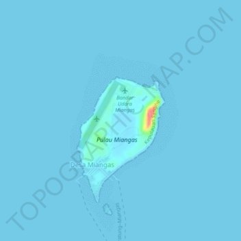 Топографическая карта Miangas, высота, рельеф