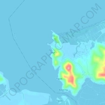 Топографическая карта Talon, высота, рельеф