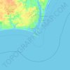 Топографическая карта Bald Head Island, высота, рельеф